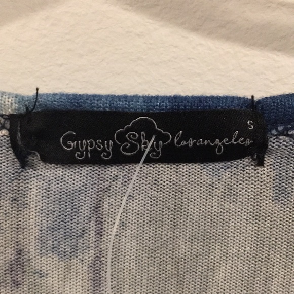 GYPSY SKY LA Cap Sleeve Tie Dye Colored Top Size S - Picture 2 of 6